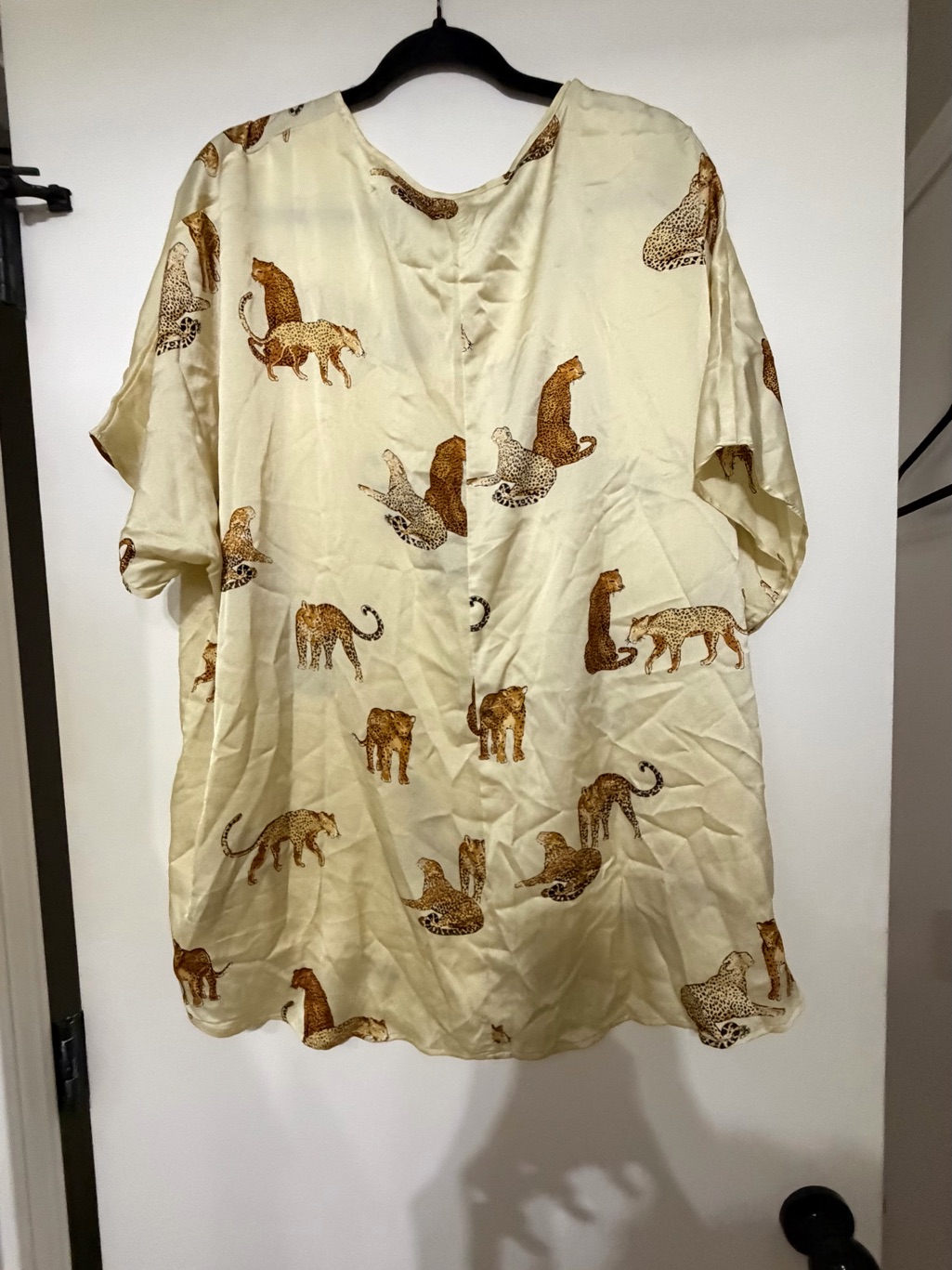 Jodifl Cream Animal Print V-Neck Blouse — image 2 of 2